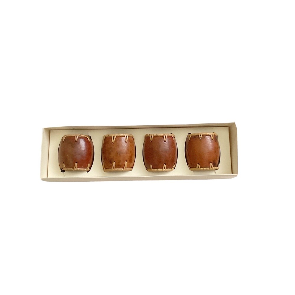 Pier 1 Tamarind Napkin Rings Decorative Set Of 8 New‎